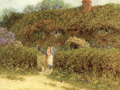 Un cottage a Freshwater, Isola di Wight da Helen Allingham